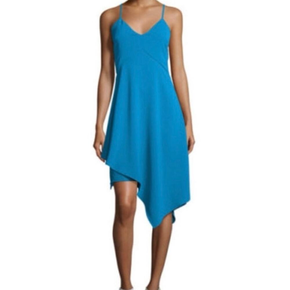 Alice + Olivia Blue Cocktail Dress sz 2 Blue Midi Cocktail Dress